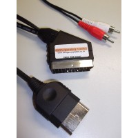 Xbox RGB SCART audio video AV cable TV cord lead with RCA sound